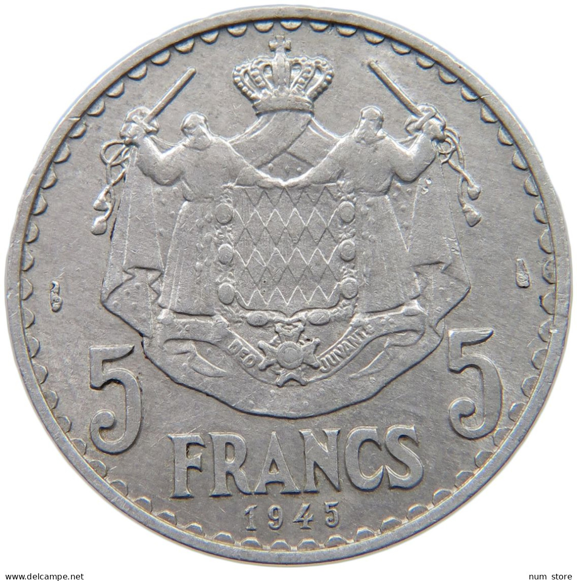 MONACO 5 FRANCS 1945 LOUIS II. (1922-1949) #c014 0509 - 1922-1949 Louis II