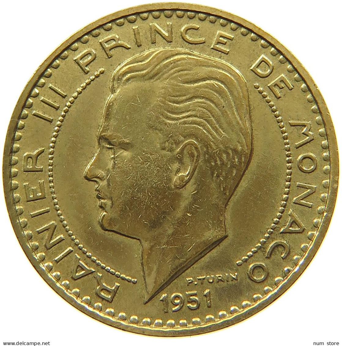 MONACO 20 FRANCS 1951 Rainier III. (1949-2005) #s035 0575 - 1949-1956 Alte Francs