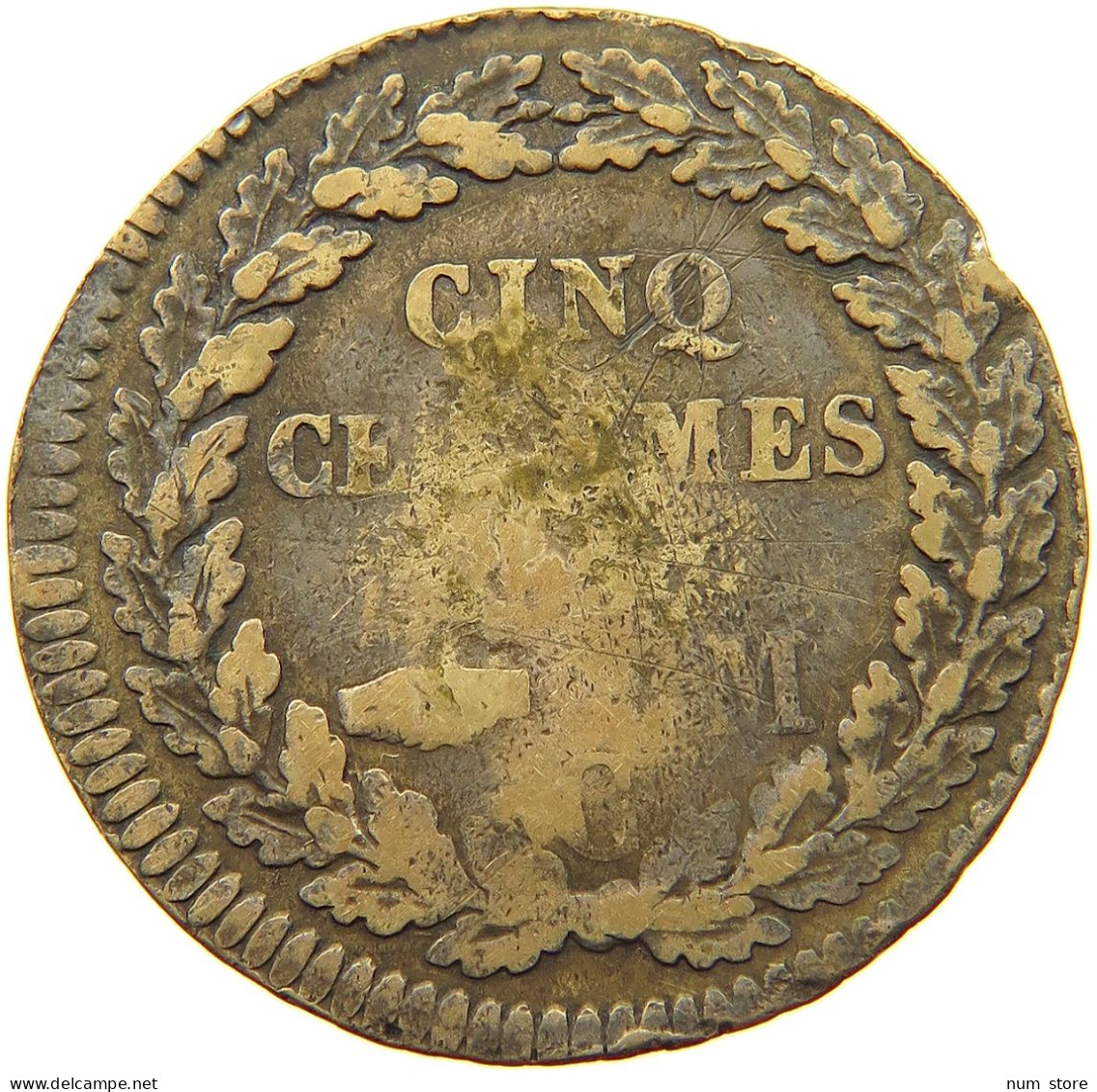 MONACO 5 CENTIMES 1837 Honorius V. (1819-1841) #s036 0211 - Charles III.