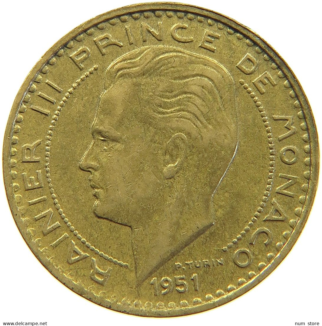 MONACO 20 FRANCS 1951 Rainier III. (1949-2005) #c067 0371 - 1949-1956 Alte Francs