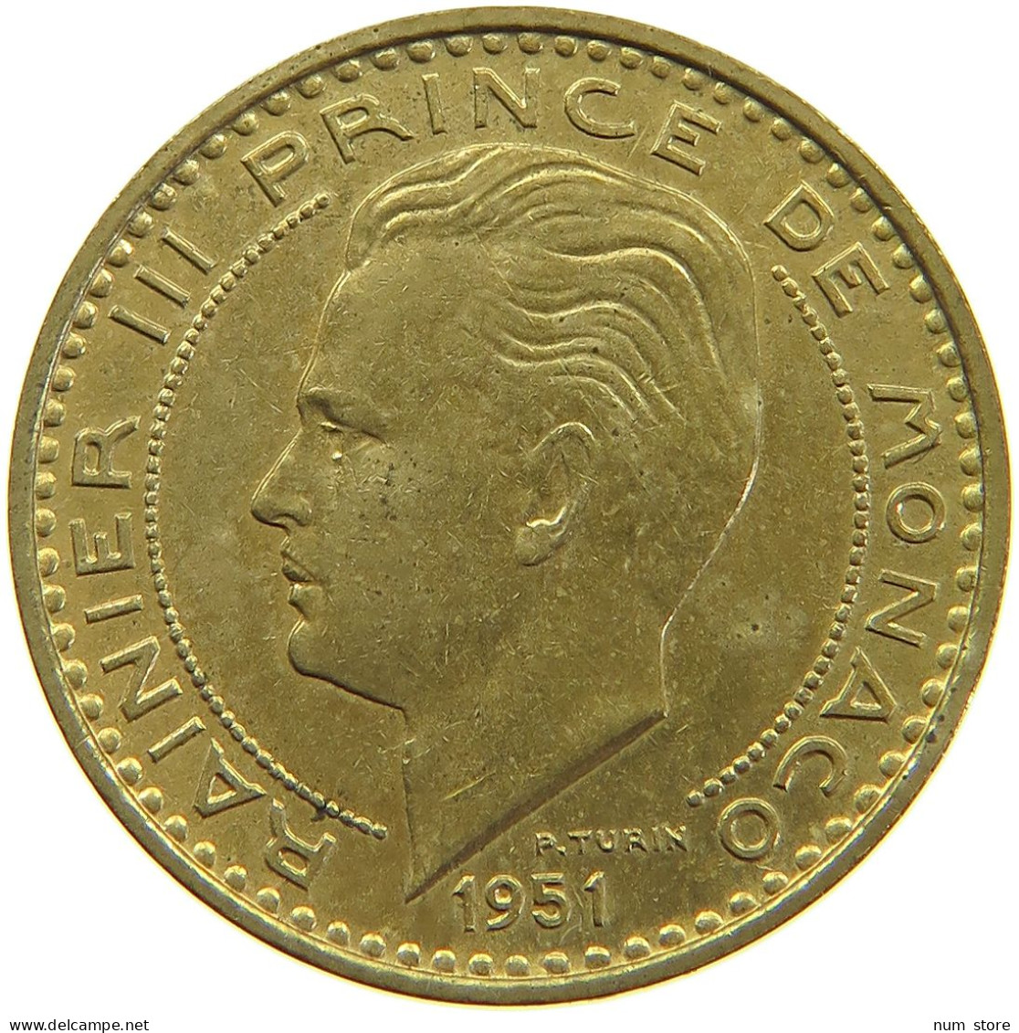 MONACO 20 FRANCS 1951 Rainier III. (1949-2005) #a094 0585 - 1949-1956 Old Francs