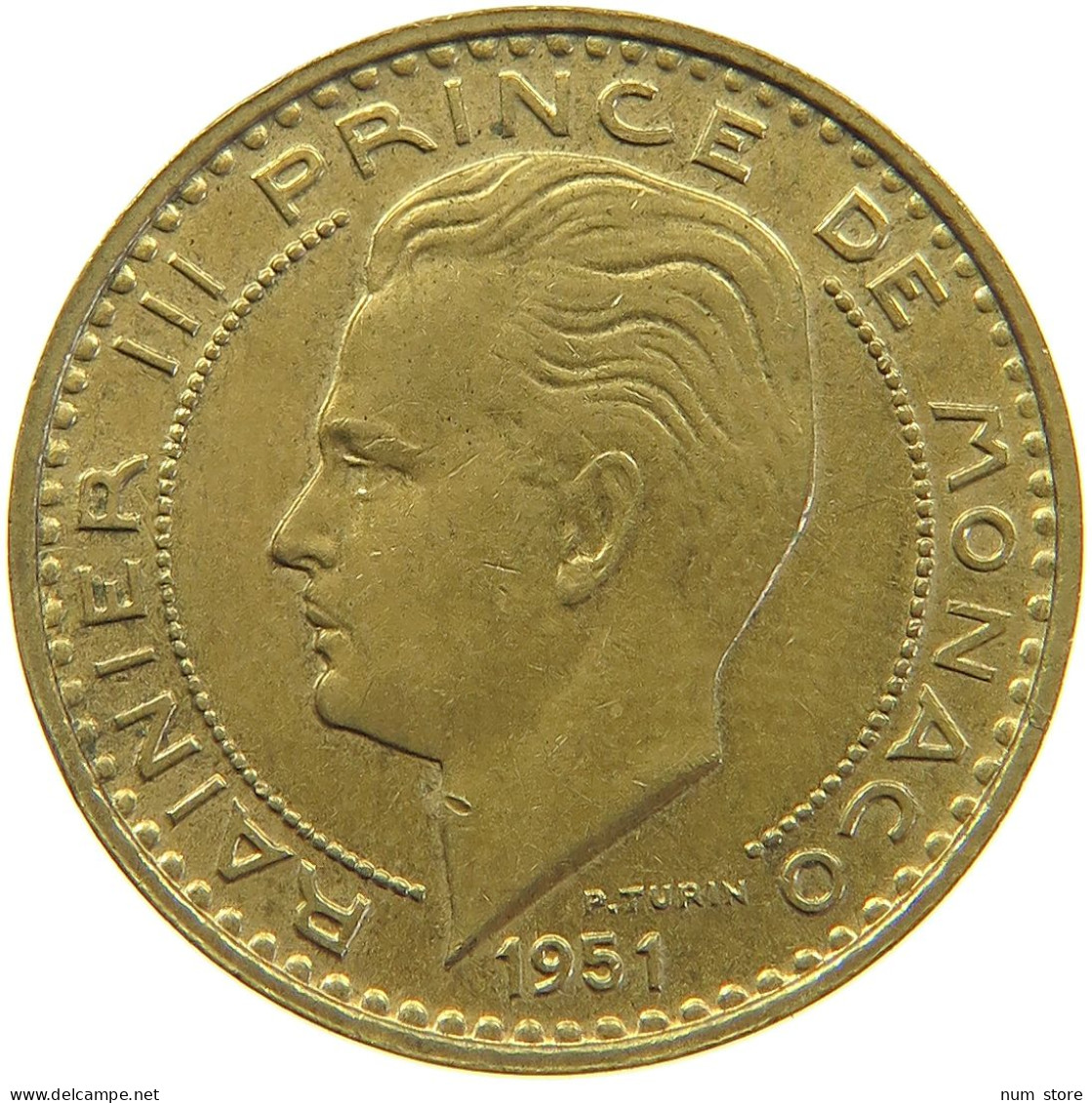 MONACO 20 FRANCS 1951 Rainier III. (1949-2005) #c016 0115 - 1949-1956 Alte Francs