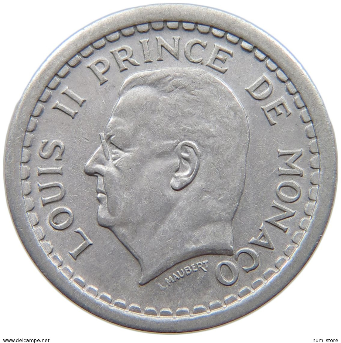 MONACO 2 FRANCS 1945  #a088 0405 - 1922-1949 Louis II