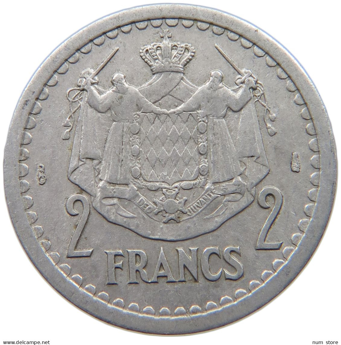 MONACO 2 FRANCS 1943 Louis II. (1922-1949) #c014 0523 - 1922-1949 Louis II