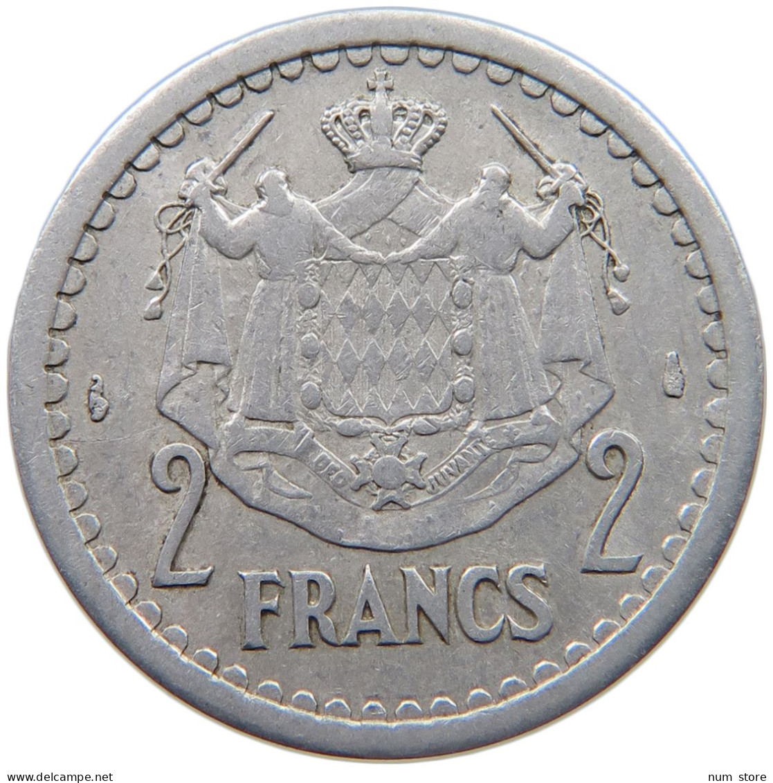 MONACO 2 FRANCS 1943 Louis II. (1922-1949) #c014 0521 - 1922-1949 Luigi II