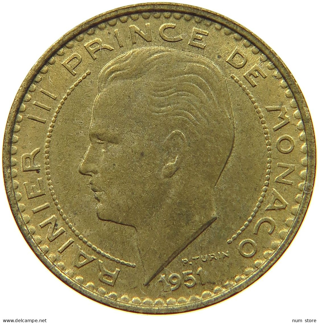 MONACO 10 FRANCS 1951  #s073 0799 - 1949-1956 Old Francs