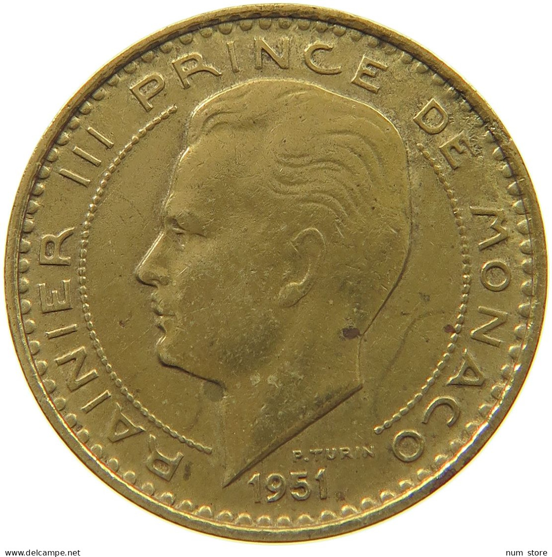 MONACO 10 FRANCS 1951  #a047 0531 - 1949-1956 Francos Antiguos