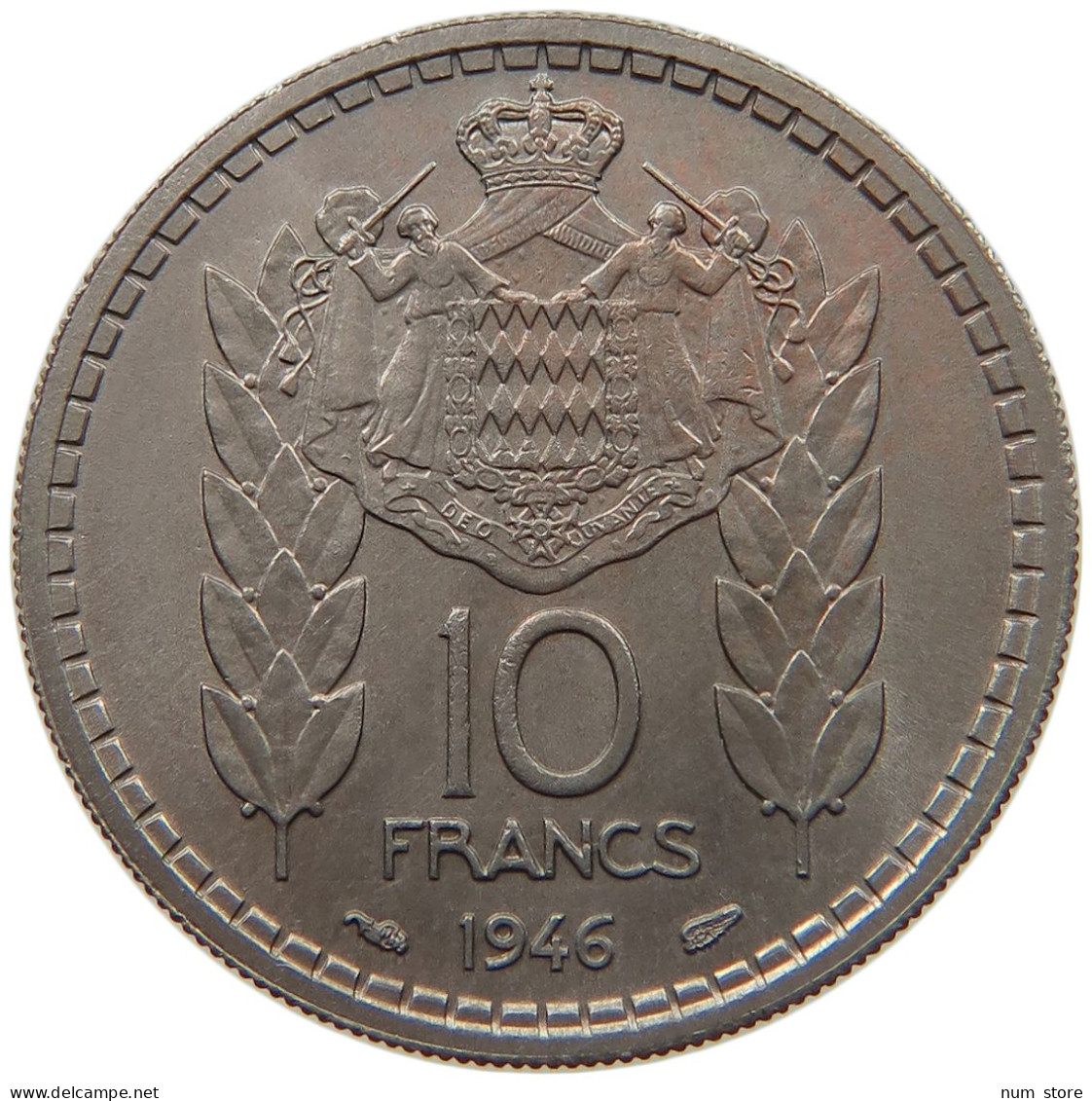 MONACO 10 FRANCS 1946  #c036 0497 - 1922-1949 Louis II.