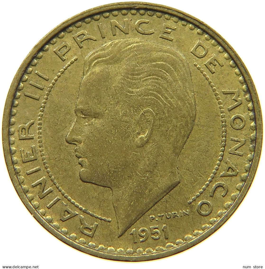 MONACO 10 FRANCS 1951  #a021 0245 - 1949-1956 Alte Francs