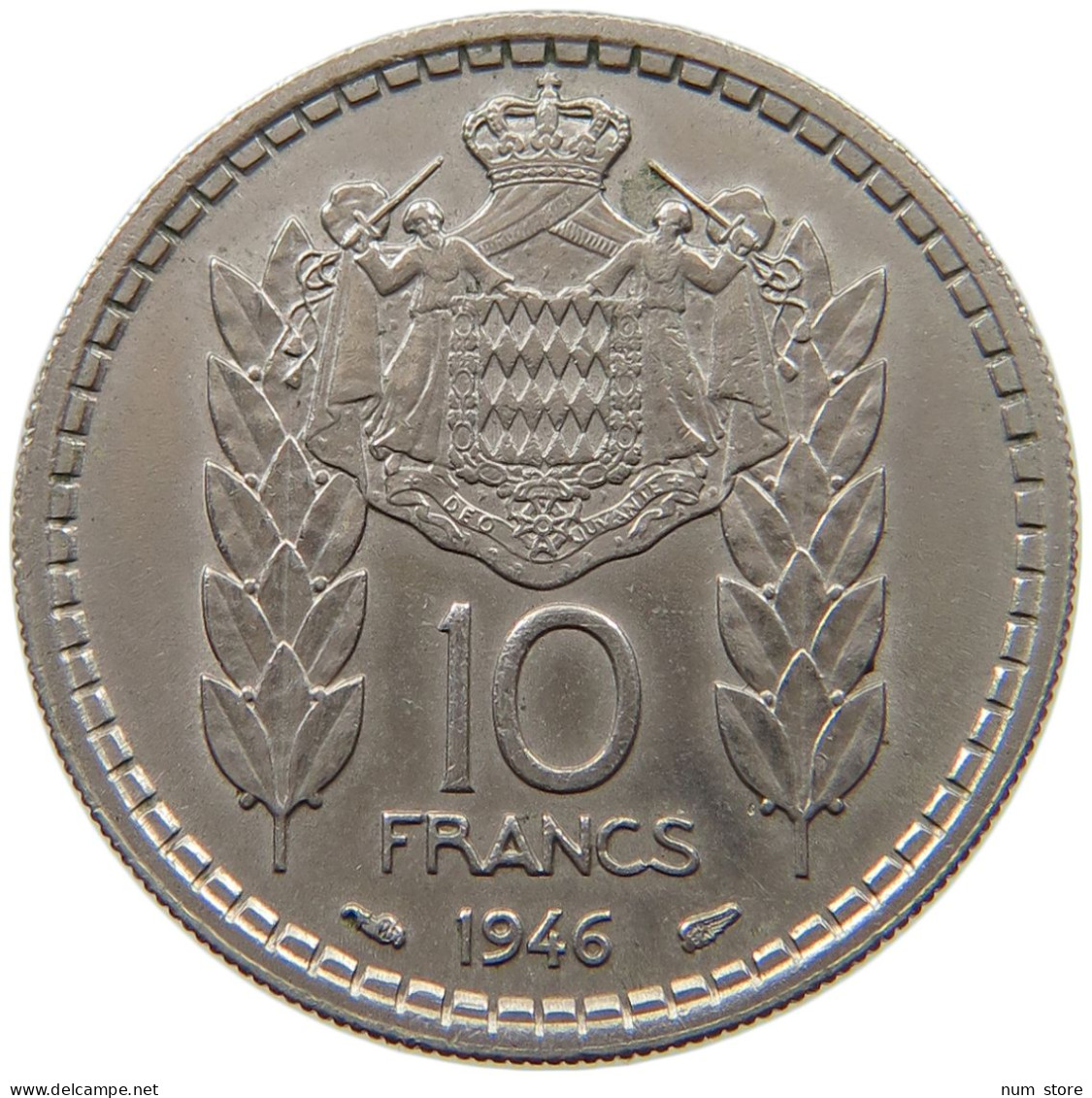 MONACO 10 FRANCS 1946  #s034 0183 - 1922-1949 Luigi II