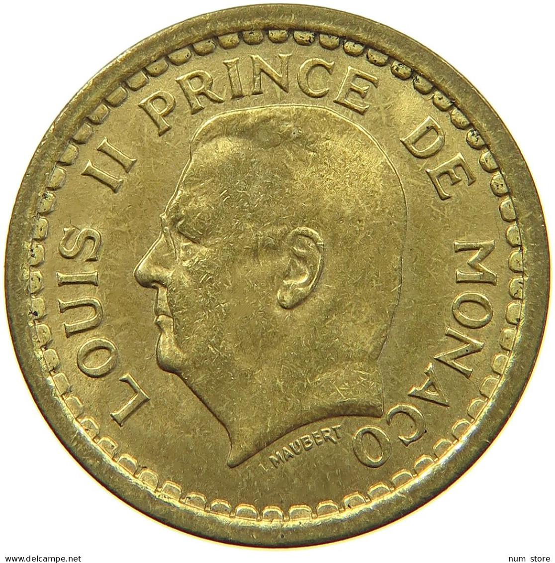 MONACO FRANC 1945  #s020 0343 - 1922-1949 Luigi II