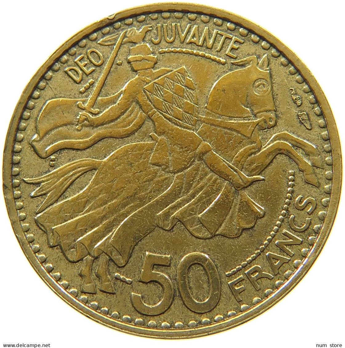 MONACO 50 FRANCS 1950 Rainier III. (1949-2005) #s035 0511 - 1949-1956 Anciens Francs