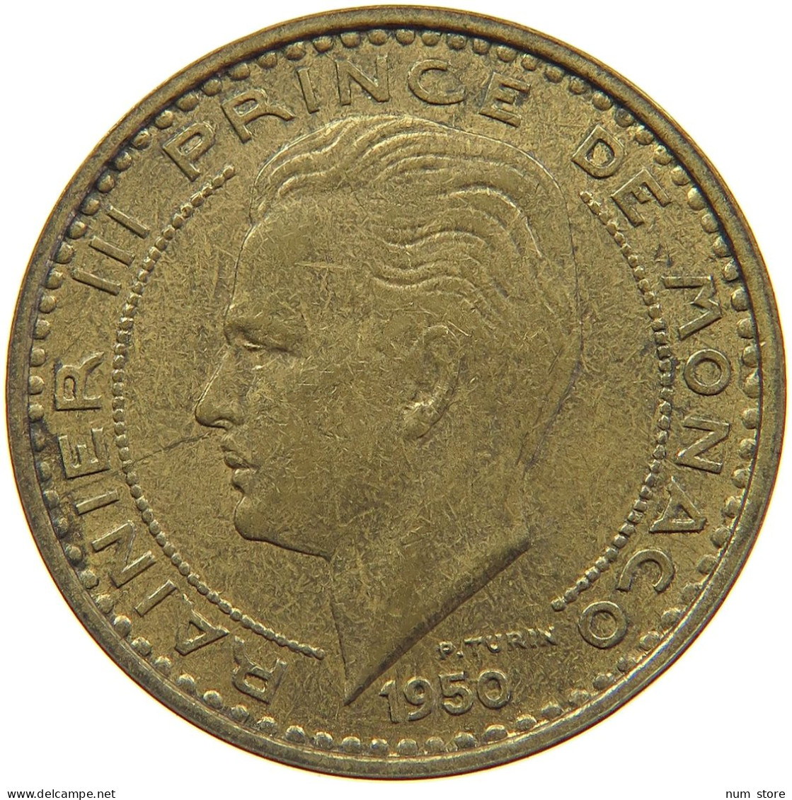 MONACO 50 FRANCS 1950 Rainier III. (1949-2005) #s007 0047 - 1949-1956 Old Francs