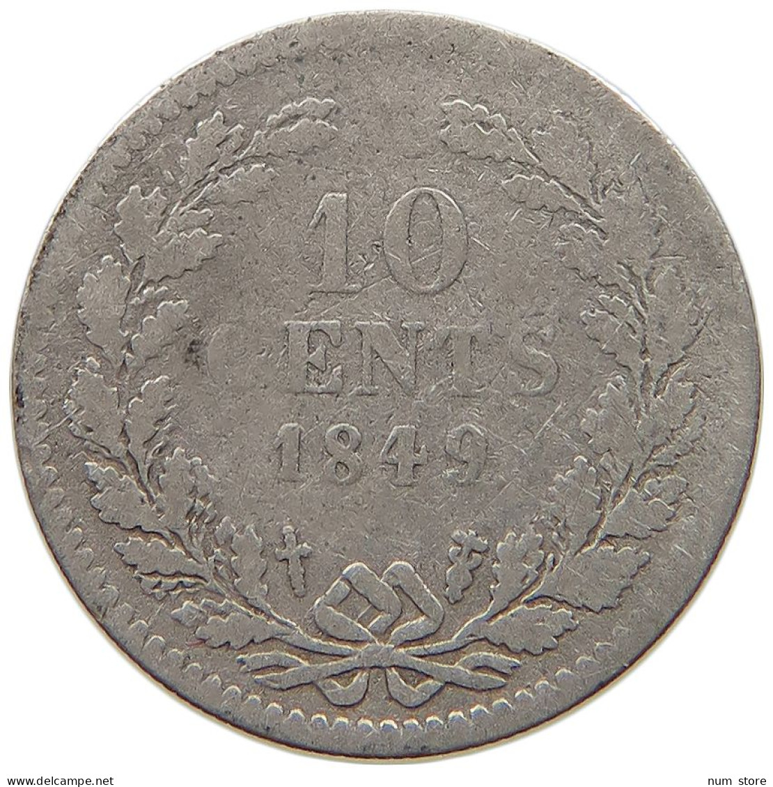 NETHERLANDS 10 CENTS 1849 WILLEM II. 1840-1849 #a034 0211 - 1840-1849: Willem II