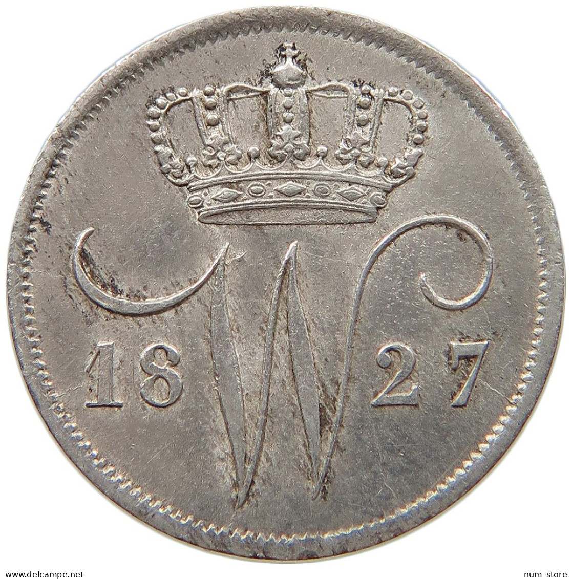 NETHERLANDS 10 CENTS 1827 WILLEM I. 1815-1840 #t112 0199 - 1815-1840 : Willem I