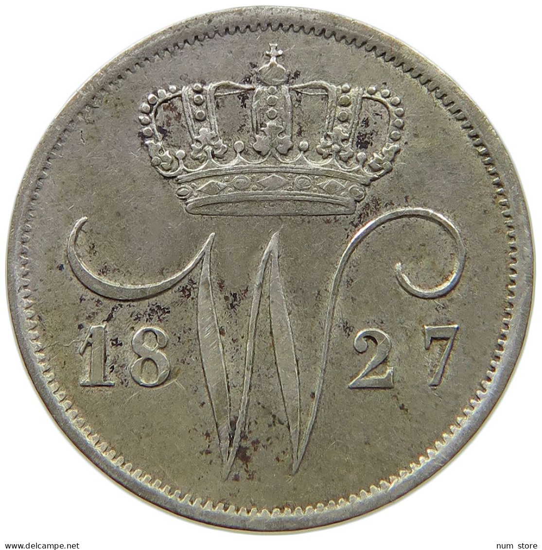 NETHERLANDS 10 CENTS 1827 WILLEM I. 1815-1840 #t005 0255 - 1815-1840 : Willem I