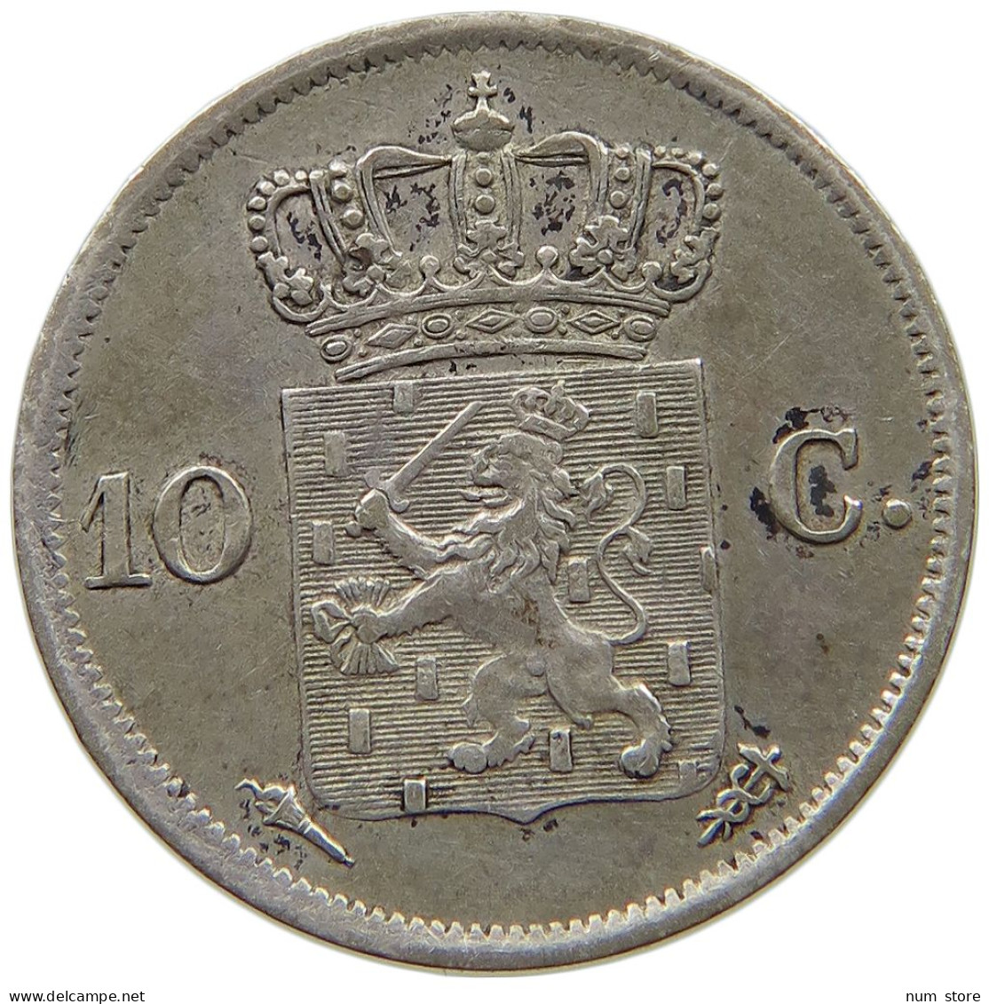 NETHERLANDS 10 CENTS 1827 WILLEM I. 1815-1840 #t005 0255 - 1815-1840: Willem I