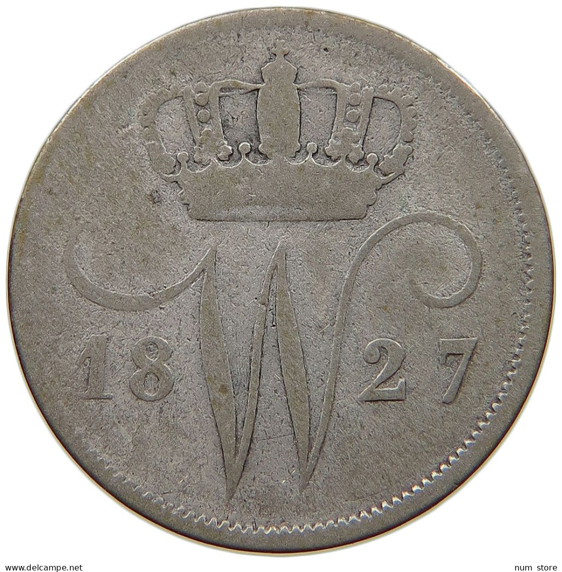 NETHERLANDS 10 CENTS 1827 WILLEM I. 1815-1840 #c052 0211 - 1815-1840 : Willem I