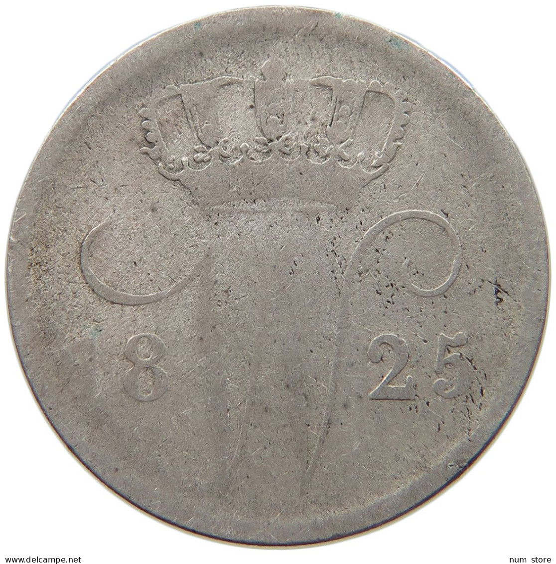 NETHERLANDS 10 CENTS 1825 B WILLEM I. 1815-1840 #c017 0657 - 1815-1840: Willem I