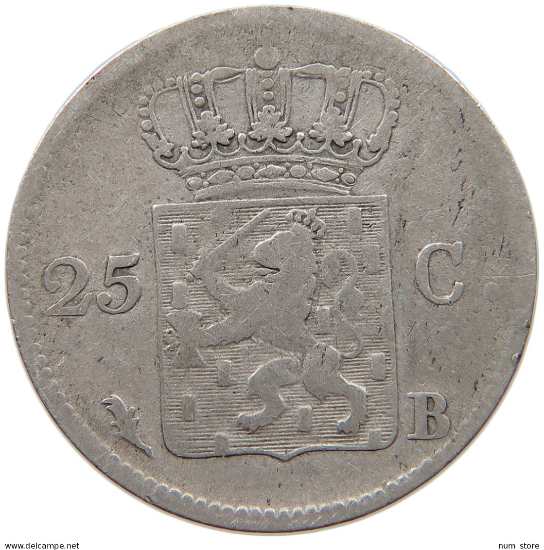 NETHERLANDS 10 CENTS 1825 B WILLEM I. 1815-1840 #c017 0657 - 1815-1840: Willem I