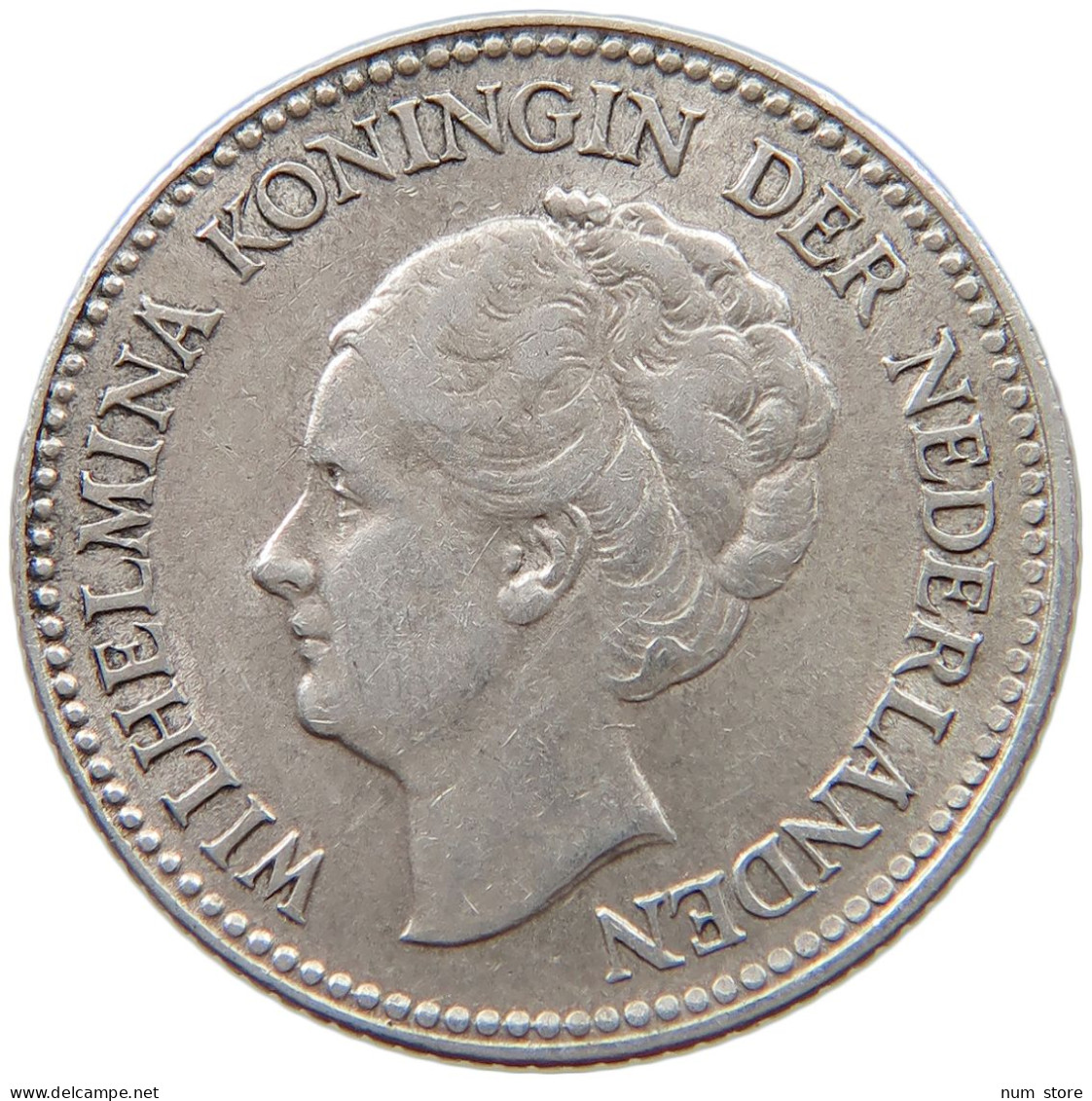 NETHERLANDS 1/2 GULDEN 1929 Wilhelmina 1890-1948 #s049 0329 - 1/2 Gulden