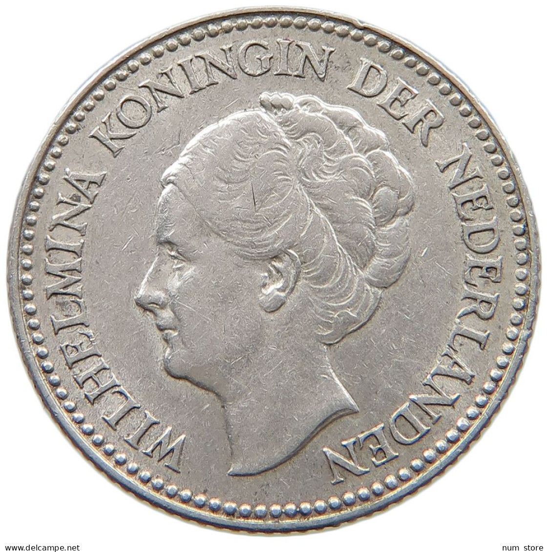 NETHERLANDS 1/2 GULDEN 1929 Wilhelmina 1890-1948 #a032 0885 - 1/2 Gulden