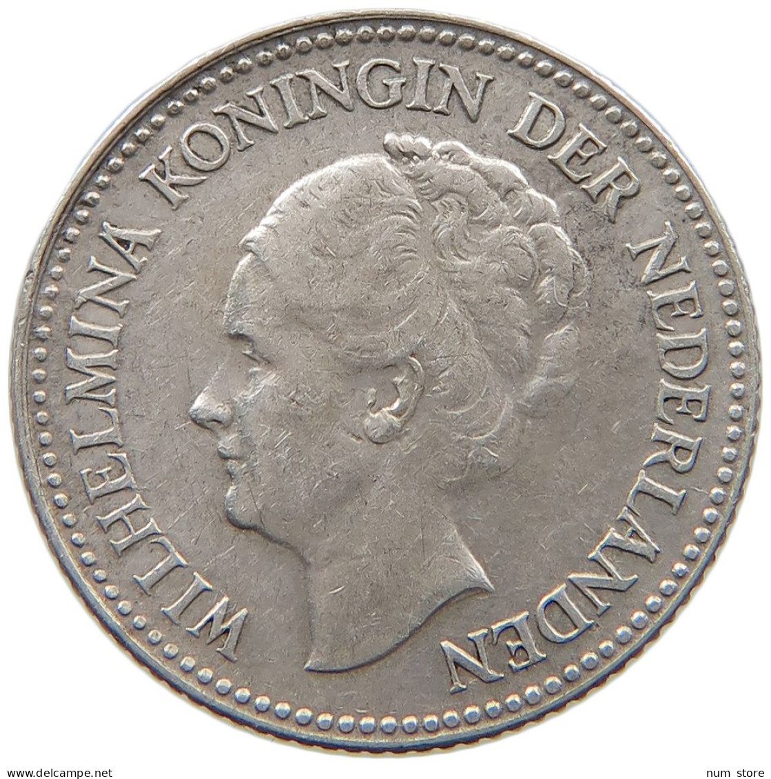 NETHERLANDS 1/2 GULDEN 1929 Wilhelmina 1890-1948 #a032 0875 - 1/2 Gulden