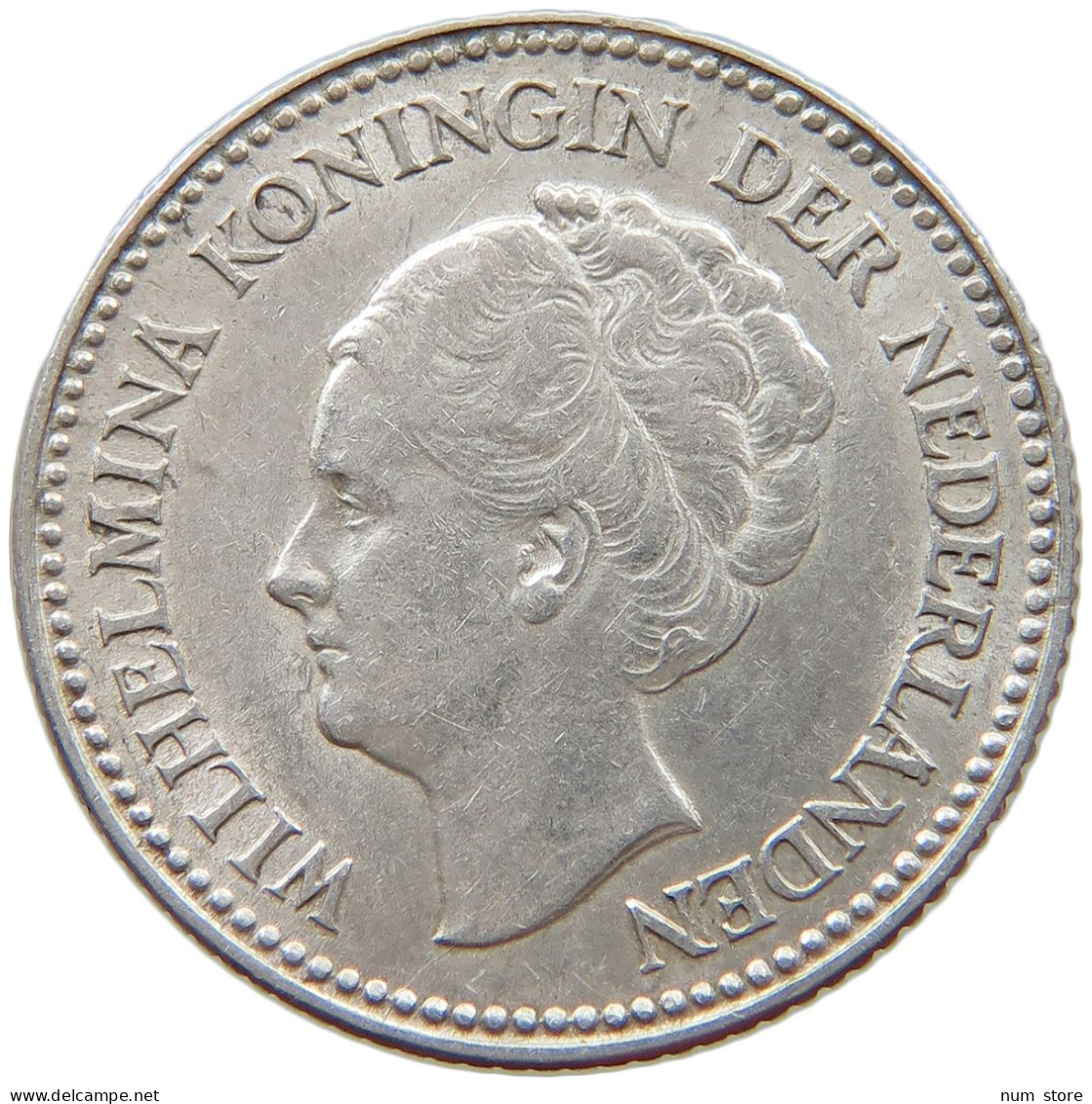 NETHERLANDS 1/2 GULDEN 1928 Wilhelmina 1890-1948 #s078 0317 - 1/2 Florín Holandés (Gulden)