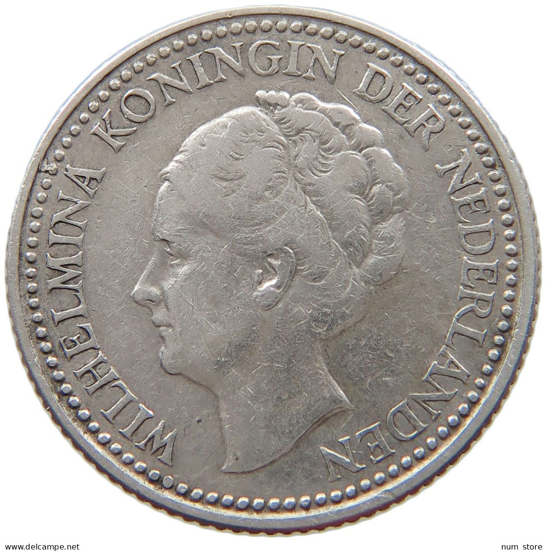 NETHERLANDS 1/2 GULDEN 1921 Wilhelmina 1890-1948 #s078 0311 - 1/2 Florín Holandés (Gulden)