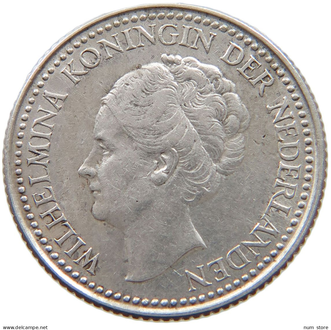 NETHERLANDS 1/2 GULDEN 1921 Wilhelmina 1890-1948 #t063 0307 - 1/2 Gulden