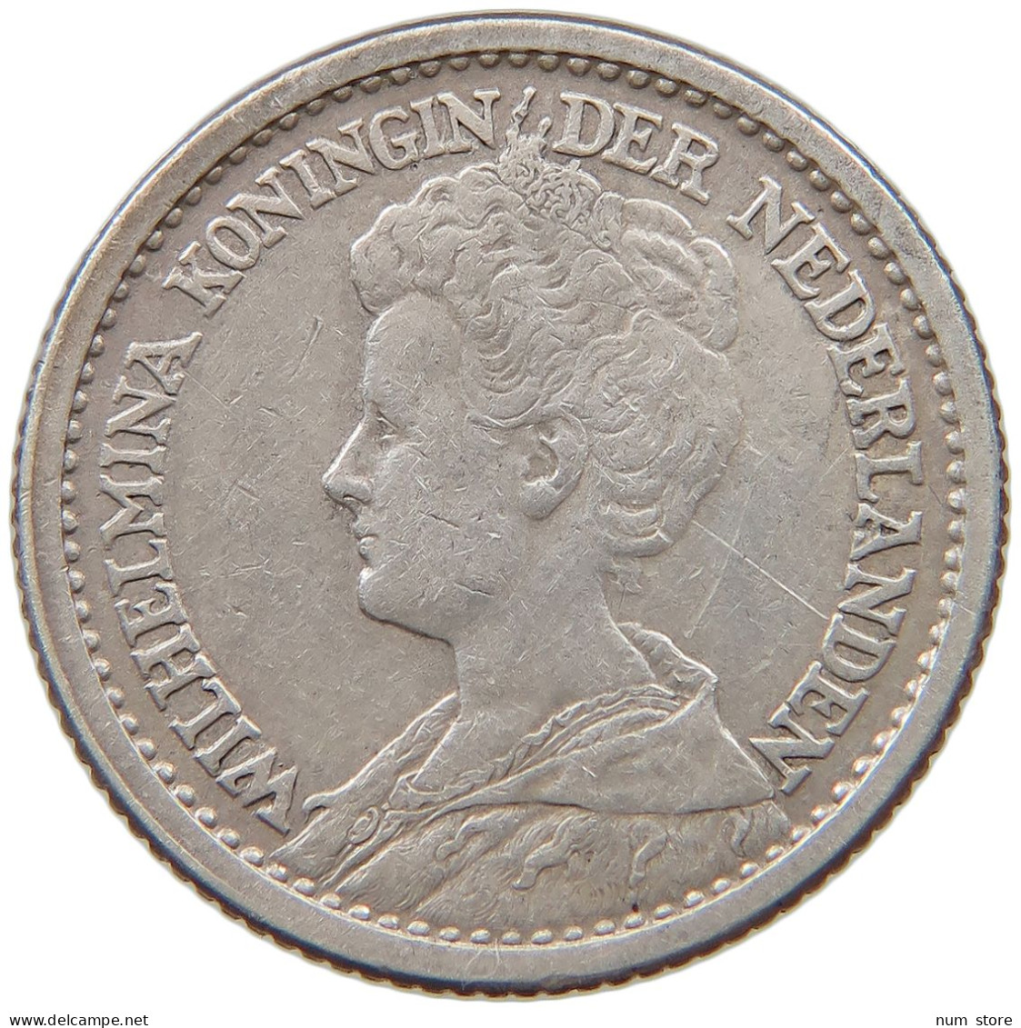 NETHERLANDS 1/2 GULDEN 1919 Wilhelmina 1890-1948 #t095 0459 - 1/2 Gulden