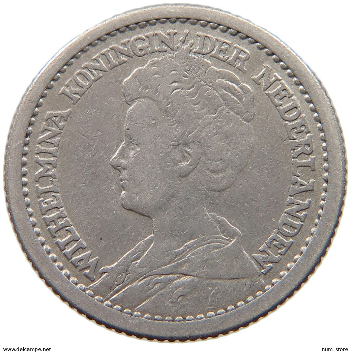 NETHERLANDS 1/2 GULDEN 1910 Wilhelmina 1890-1948 #t113 0111 - 1/2 Florín Holandés (Gulden)