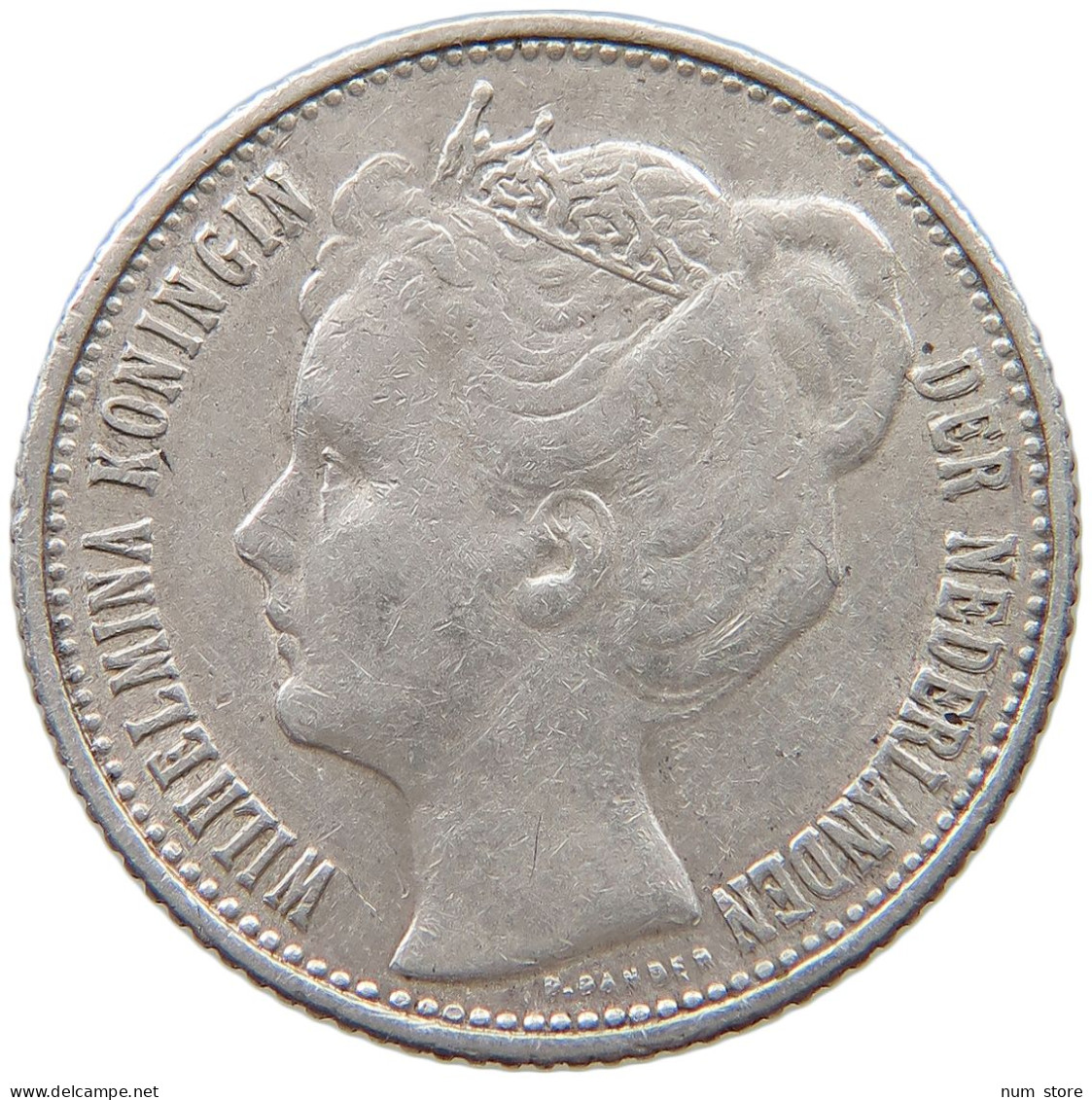 NETHERLANDS 1/2 GULDEN 1898 Wilhelmina 1890-1948 RARE #t095 0451 - 1/2 Gulden