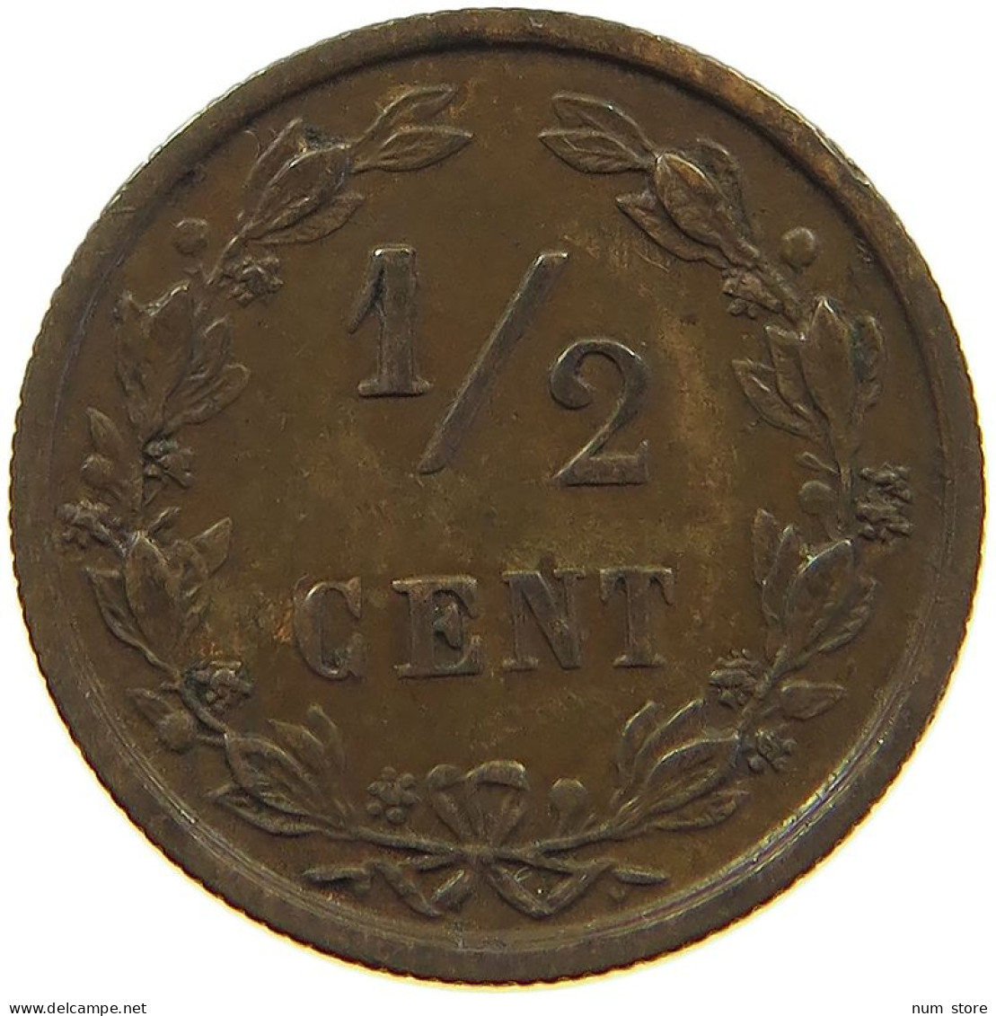 NETHERLANDS 1/2 CENT 1878 Willem III. 1849-1890 #a086 0195 - 1849-1890 : Willem III