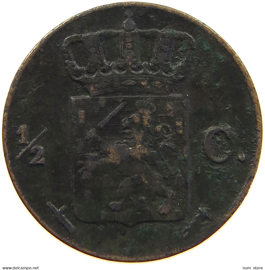 NETHERLANDS 1/2 CENT 1870 Willem III. 1849-1890 #c016 0587 - 1849-1890 : Willem III