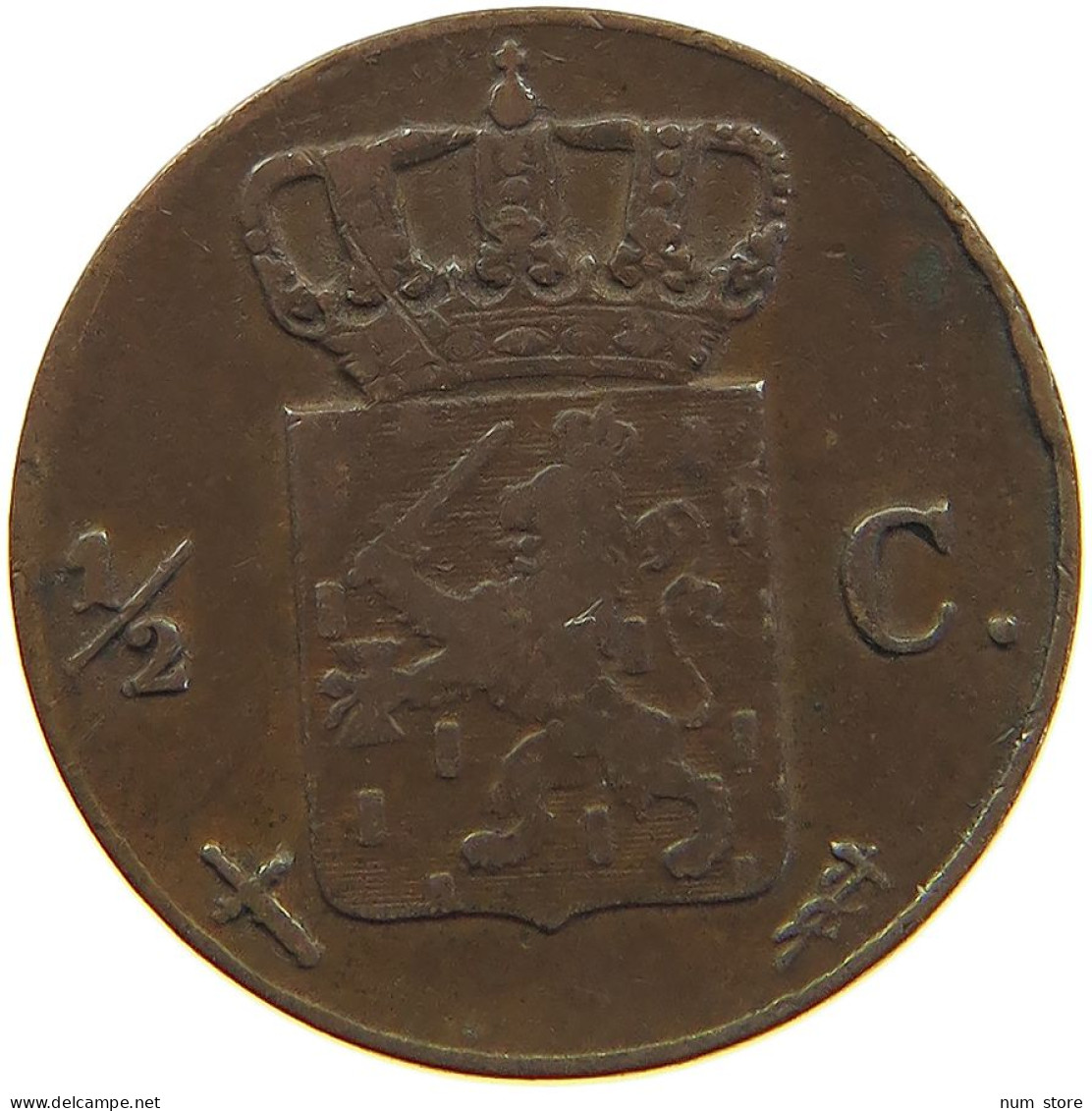 NETHERLANDS 1/2 CENT 1859 Willem III. 1849-1890 #c034 0165 - 1849-1890 : Willem III