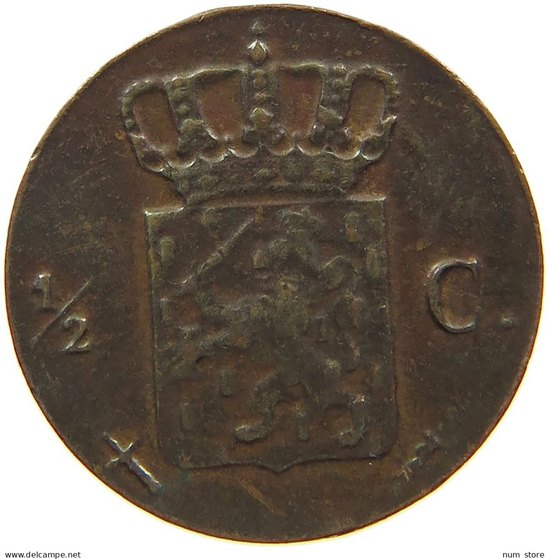 NETHERLANDS 1/2 CENT 1865 Willem III. 1849-1890 #c011 0433 - 1849-1890 : Willem III