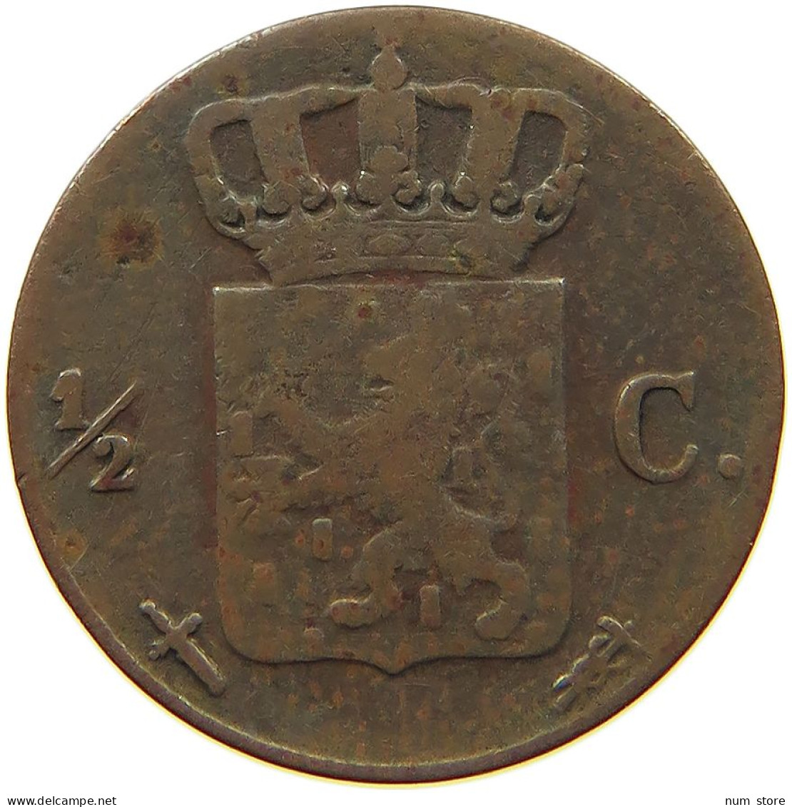 NETHERLANDS 1/2 CENT 1859 Willem III. 1849-1890 #c084 0499 - 1849-1890 : Willem III