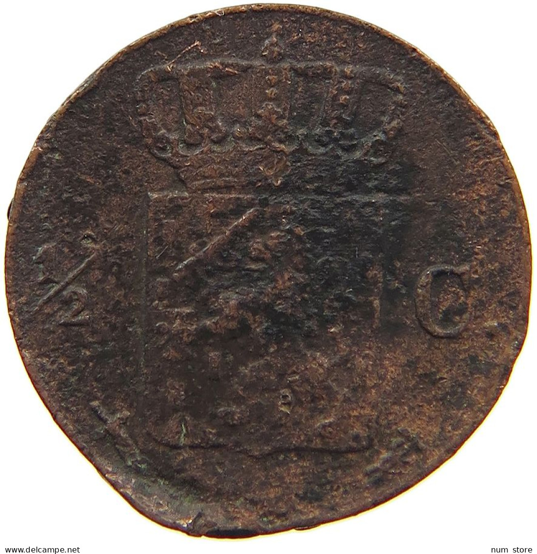 NETHERLANDS 1/2 CENT 1861 Willem III. 1849-1890 #c006 0297 - 1849-1890 : Willem III