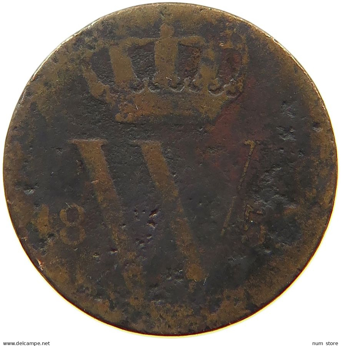 NETHERLANDS 1/2 CENT 1853 OR 5 Willem III. 1849-1890 #a015 0435 - 1849-1890 : Willem III