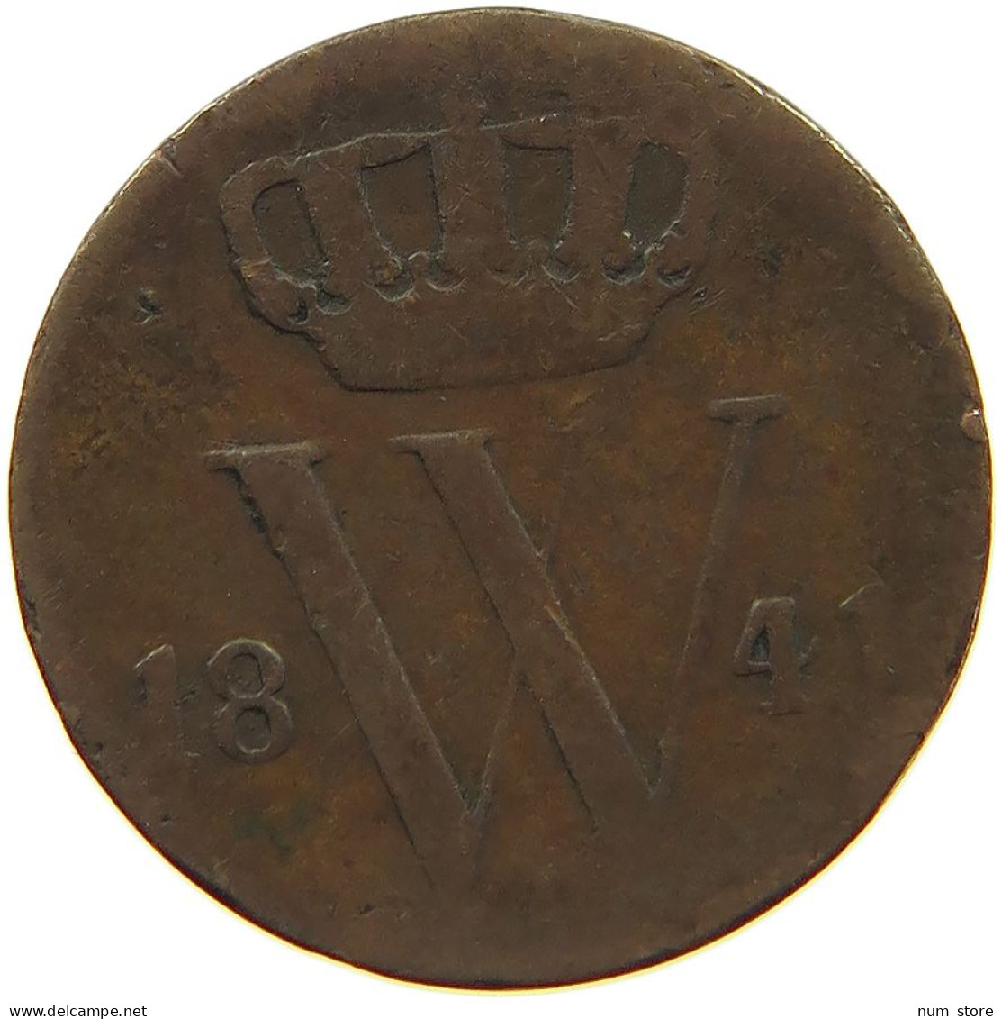 NETHERLANDS 1/2 CENT 1841 WILLEM II. 1840-1849 #c022 0683 - 1840-1849: Willem II.