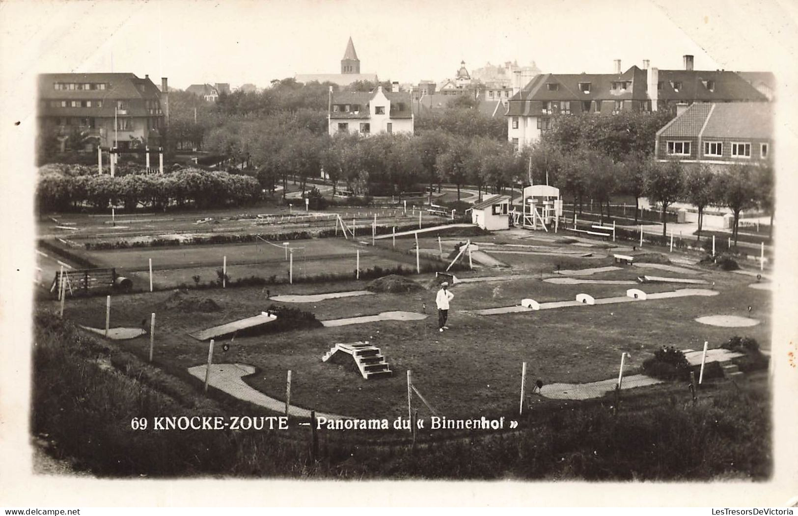 BELGIQUE - Knocke Zoute - Panorama Du Binnenhof - Carte Postale Ancienne - Knokke