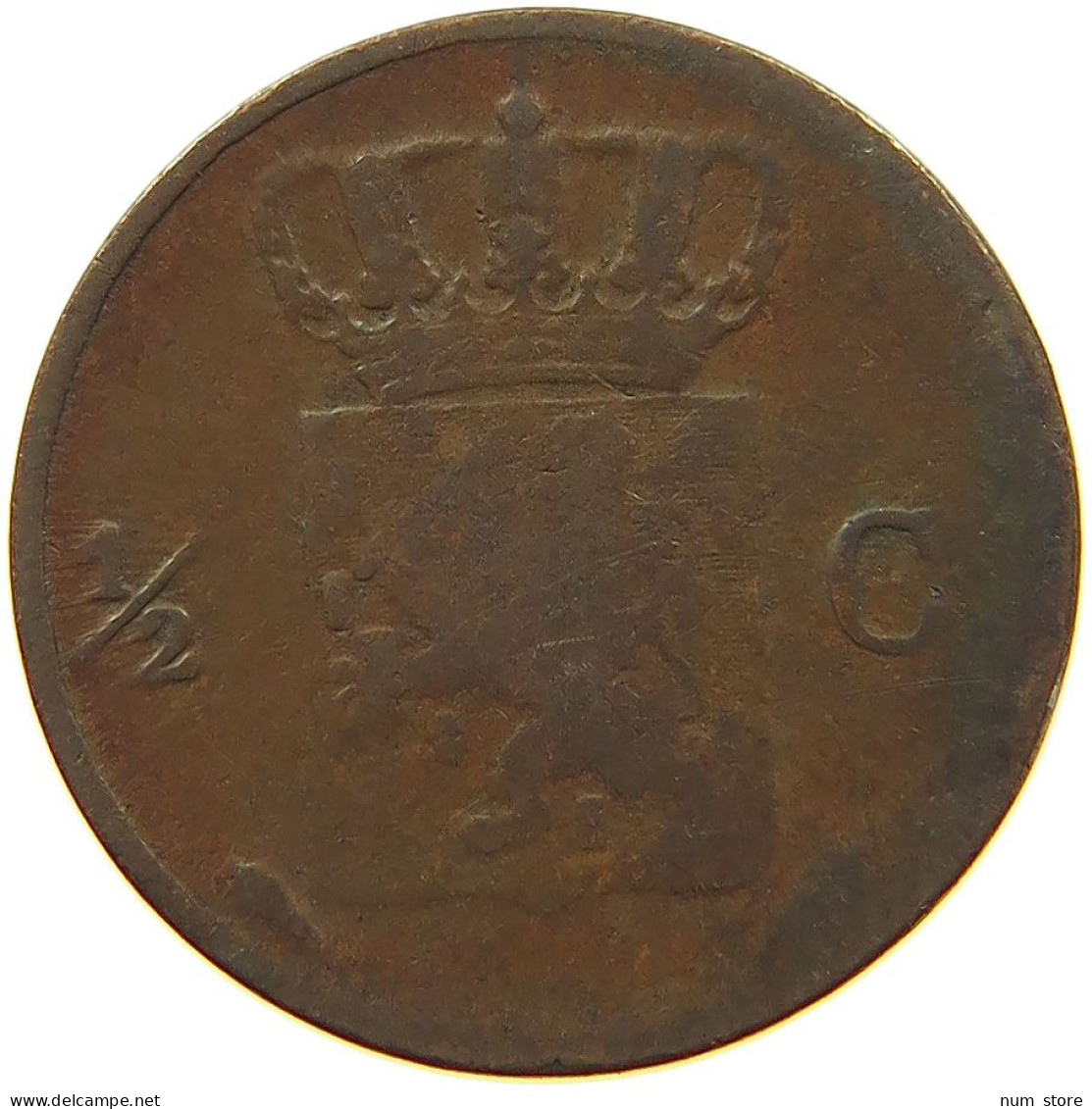 NETHERLANDS 1/2 CENT 1832 WILLEM I. 1815-1840 #s021 0221 - 1815-1840 : Willem I