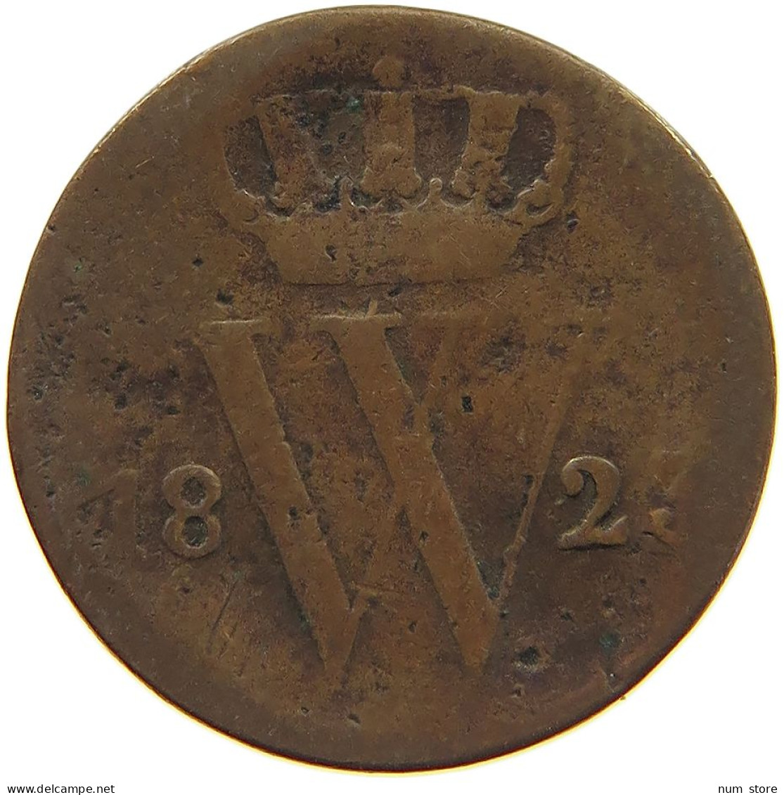 NETHERLANDS 1/2 CENT 1823 B WILLEM I. 1815-1840 #c014 0027 - 1815-1840: Willem I.