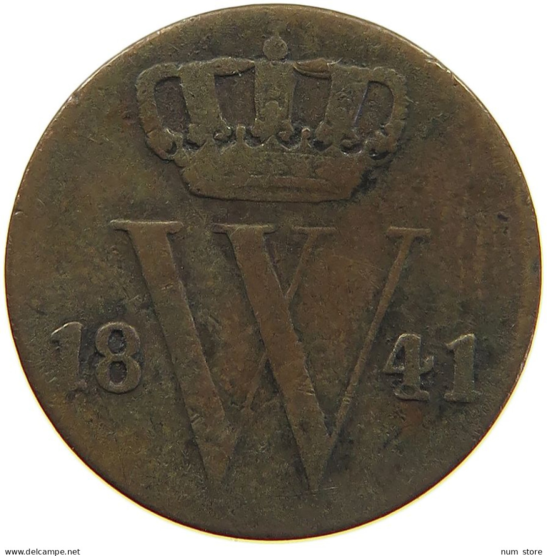 NETHERLANDS 1/2 CENT 1841 WILLEM II. 1840-1849 #c016 0583 - 1840-1849 : Willem II