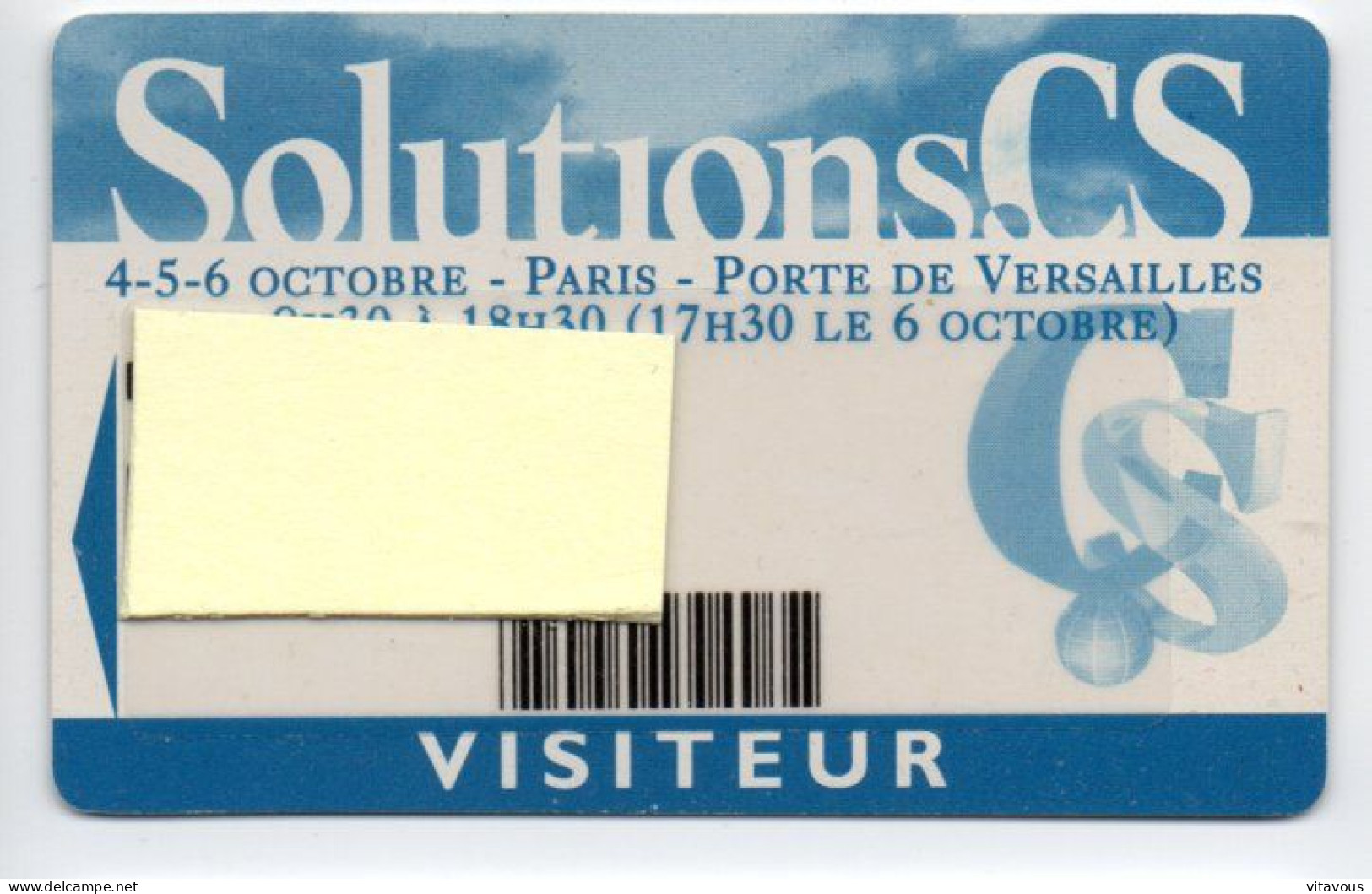 Carte Salon Badge Solutions CS Card Karte (salon 541) - Cartes De Salon Et Démonstration