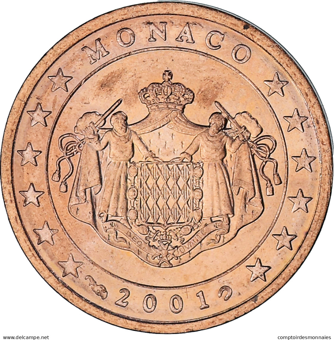 Monaco, Rainier III, 2 Euro Cent, 2001, Paris, SUP, Cuivre Plaqué Acier - Monaco