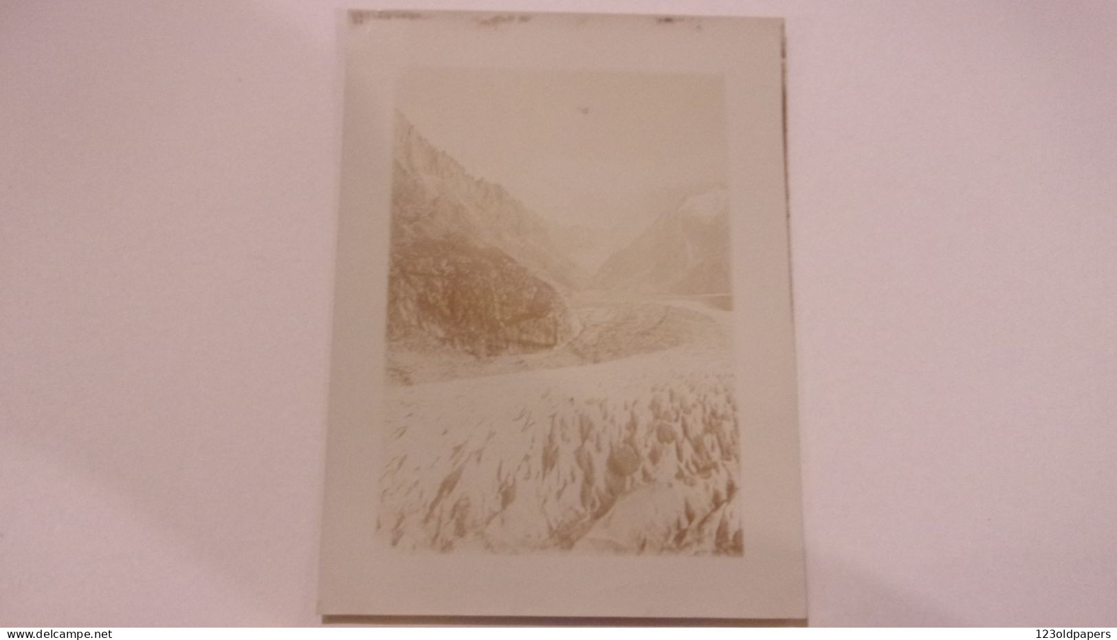 PHOTO ANCIENNE SNAPSHOT CHAMONIX MER DE GLACE CIRCA 1925 - Luoghi