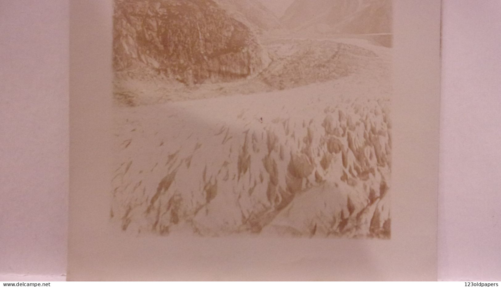 PHOTO ANCIENNE SNAPSHOT CHAMONIX MER DE GLACE CIRCA 1925 - Luoghi