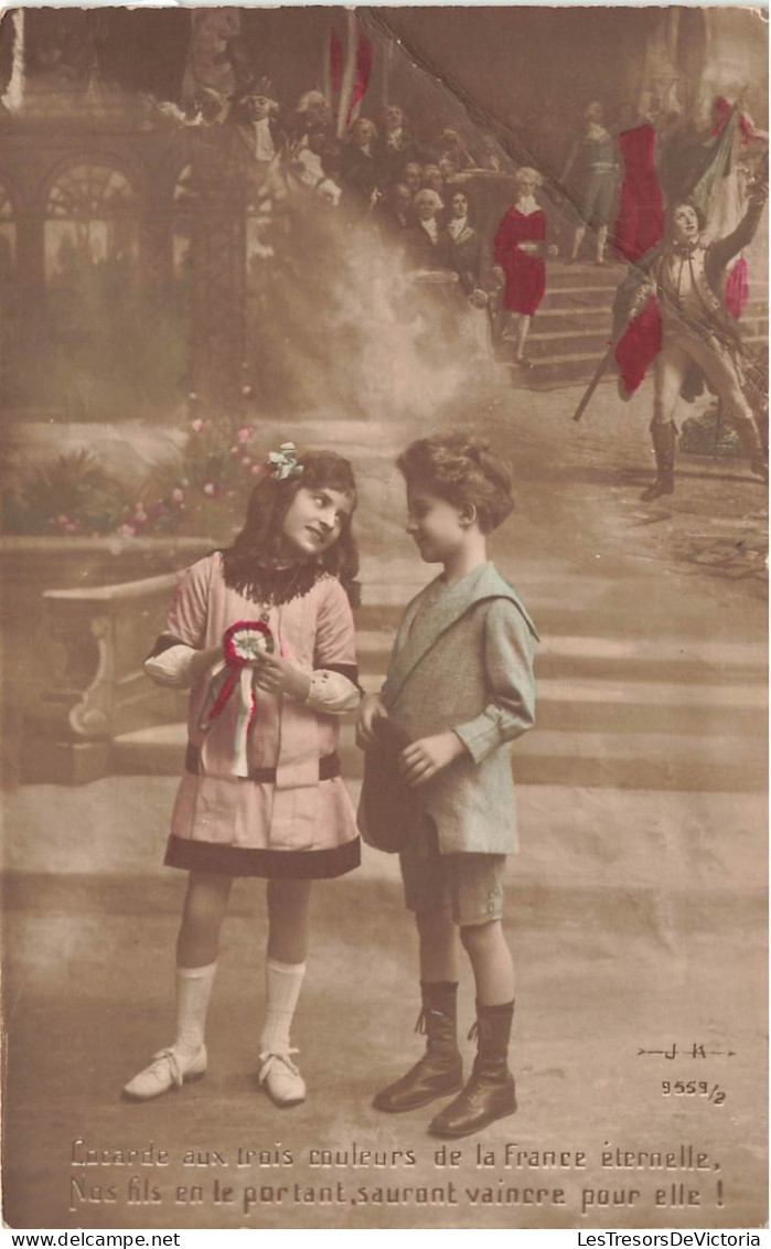 ENFANTS - Locarde Aux Trois Couleurs De La France éternelle - Colorisé - Carte Postale Ancienne - Sonstige & Ohne Zuordnung